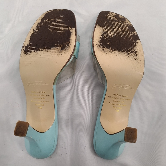 Lucy Pereda Blue Leather Heels with bow - Picture 5 of 7